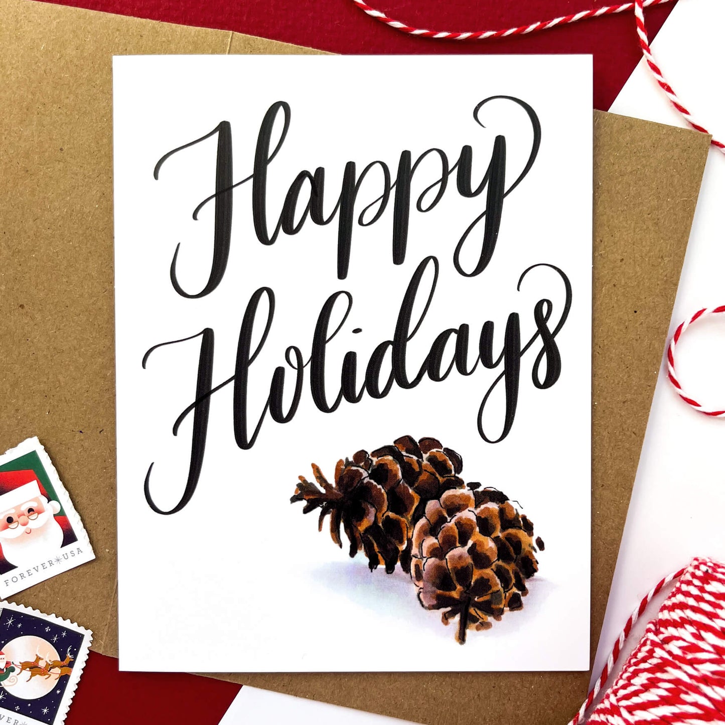 Holiday Pinecone Card - Case of 6