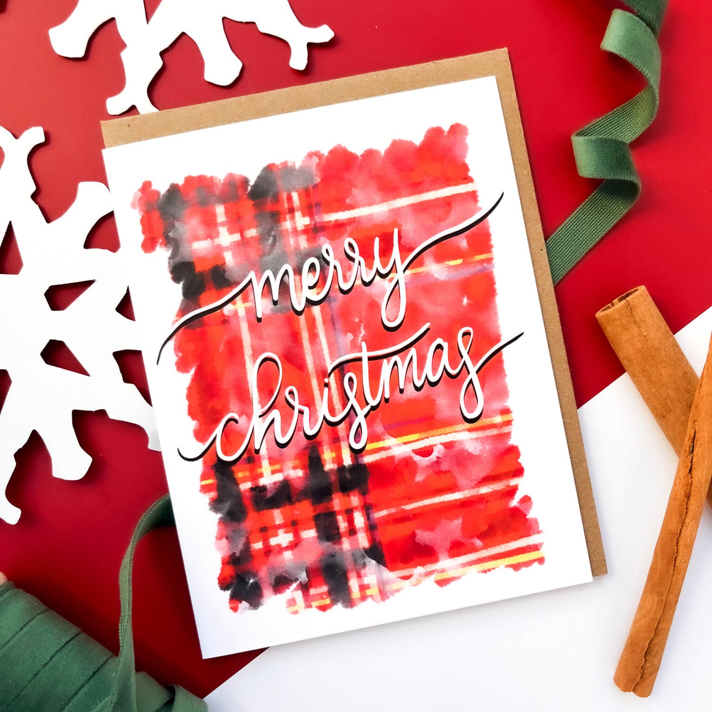 Christmas Plaid Card: Boxed Set of 6
