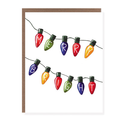 Merry and Bright Bulbs Holiday Card - Case of 6