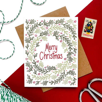 Christmas Greenery Card: Boxed Set of 6
