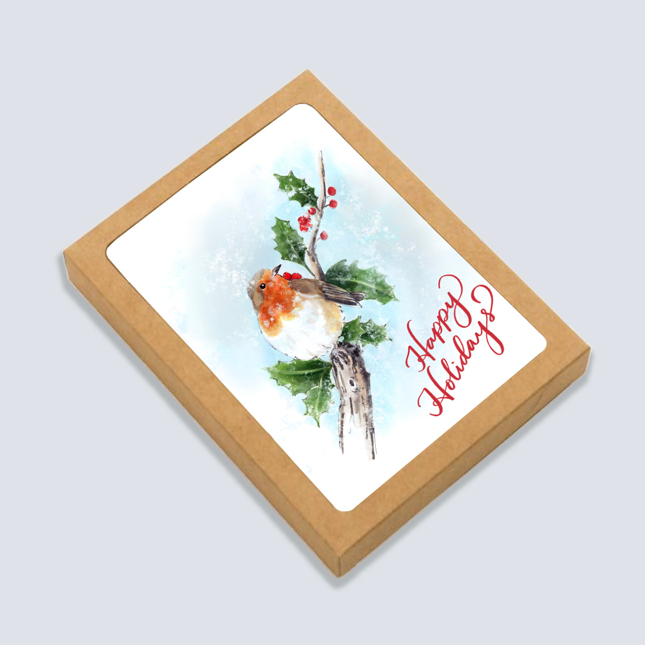 Winter Robin Card: Boxed Set of 6
