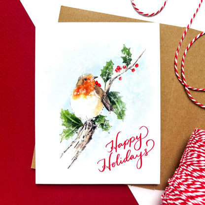Winter Robin Card: Boxed Set of 6