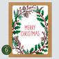 Christmas Wreath Card: Boxed Set of 6