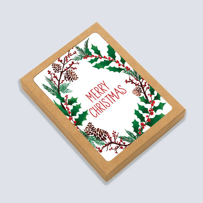 Christmas Wreath Card: Boxed Set of 6