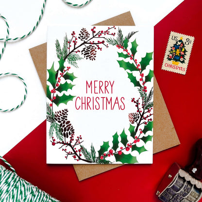 Merry Christmas Greenery | Christmas Card