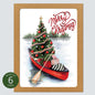 Christmas Claus Canoe Card: Boxed Set of 6