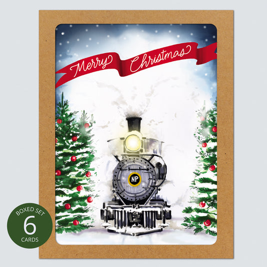 Christmas Train Card: Boxed Set of 6