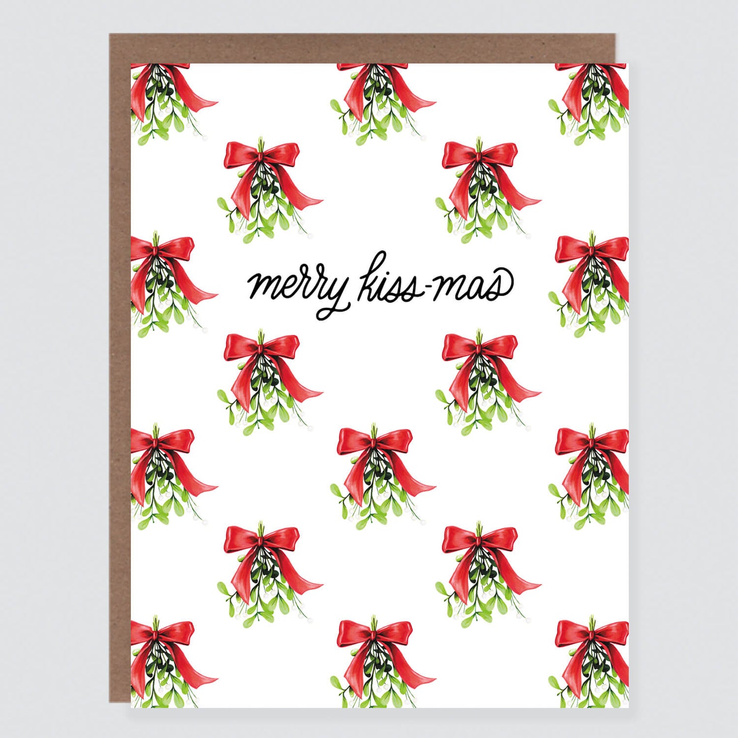 Merry Kiss-mas Mistletoe Christmas Card - Case of 6