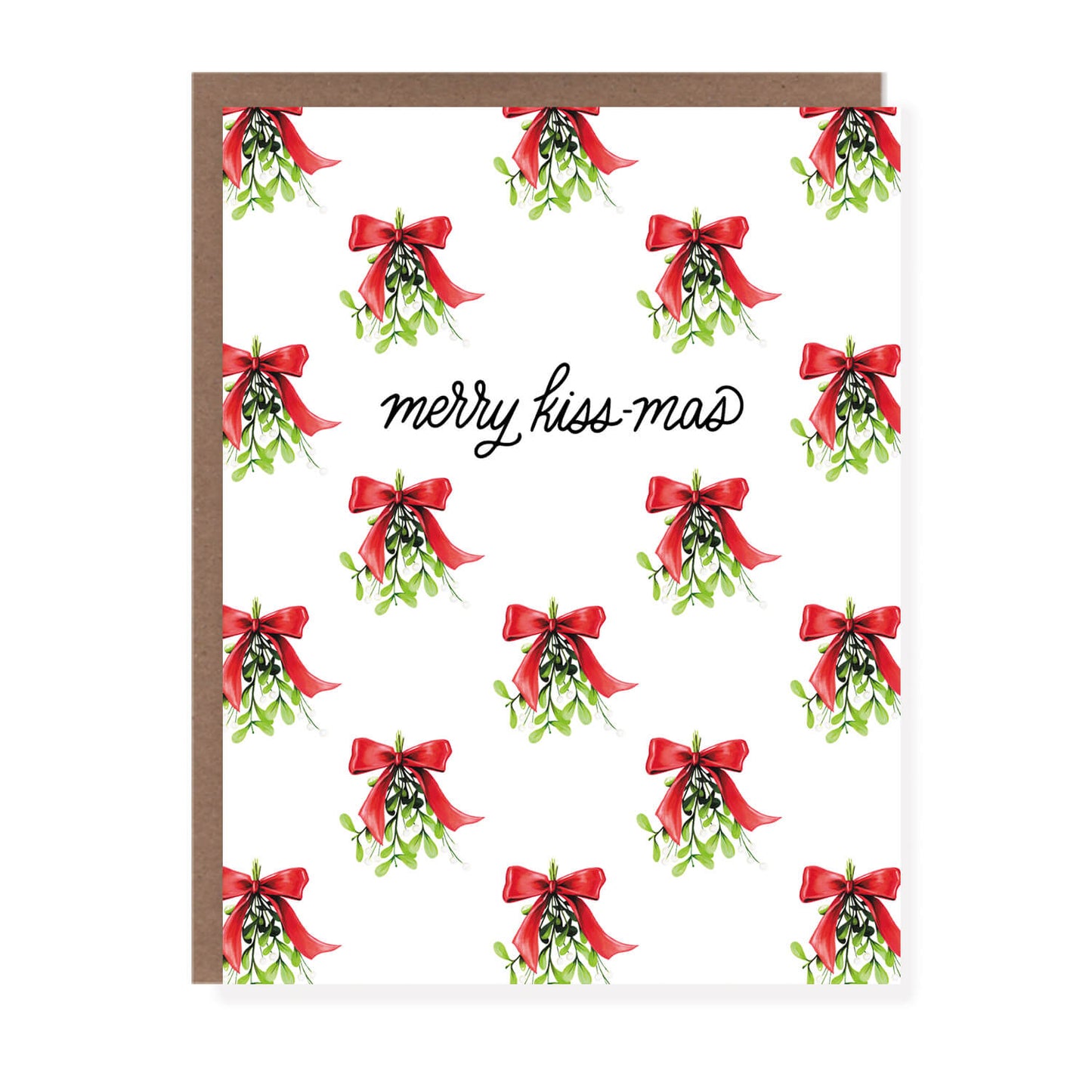 Merry Kiss-mas Mistletoe Christmas Card - Case of 6