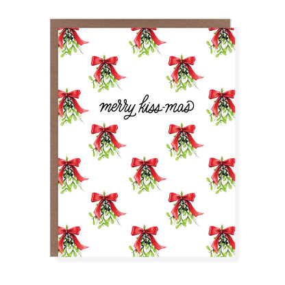 Merry Kiss-mas Mistletoe Christmas Card - Case of 6