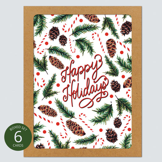 Holiday Scatter Print Card: Boxed Set of 6