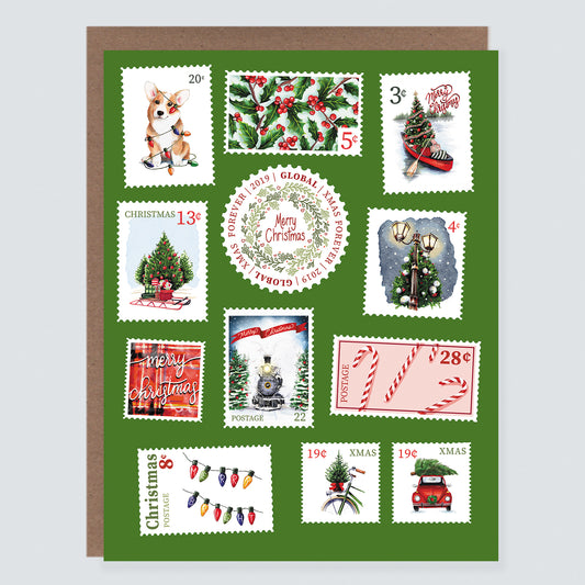 Postage Stamp Christmas Card