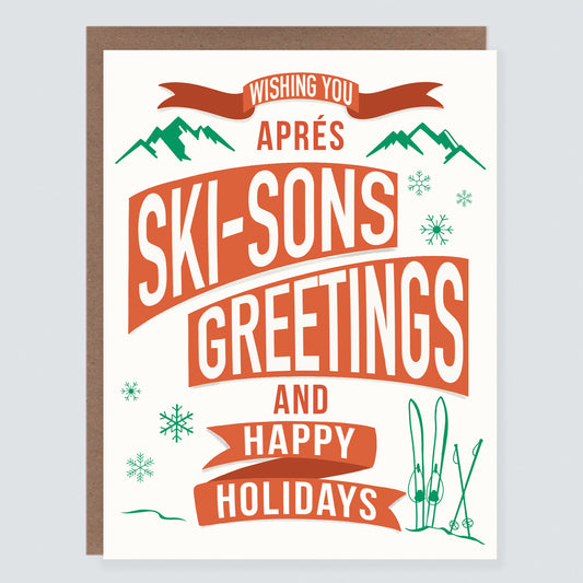Apres Ski Seasons Greetings | Christmas Card - Case of 6
