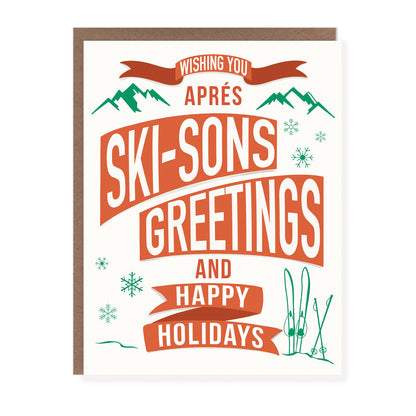 Apres Ski Seasons Greetings | Christmas Card - Case of 6