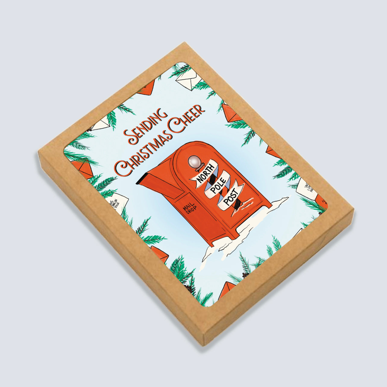 North Pole Post Christmas Card: Boxed Set of 6