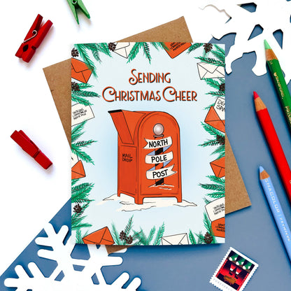 North Pole Post Christmas Card: Boxed Set of 6