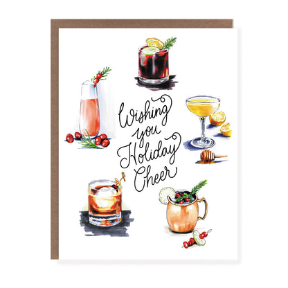 Cocktail Holiday Cheers Christmas Card
