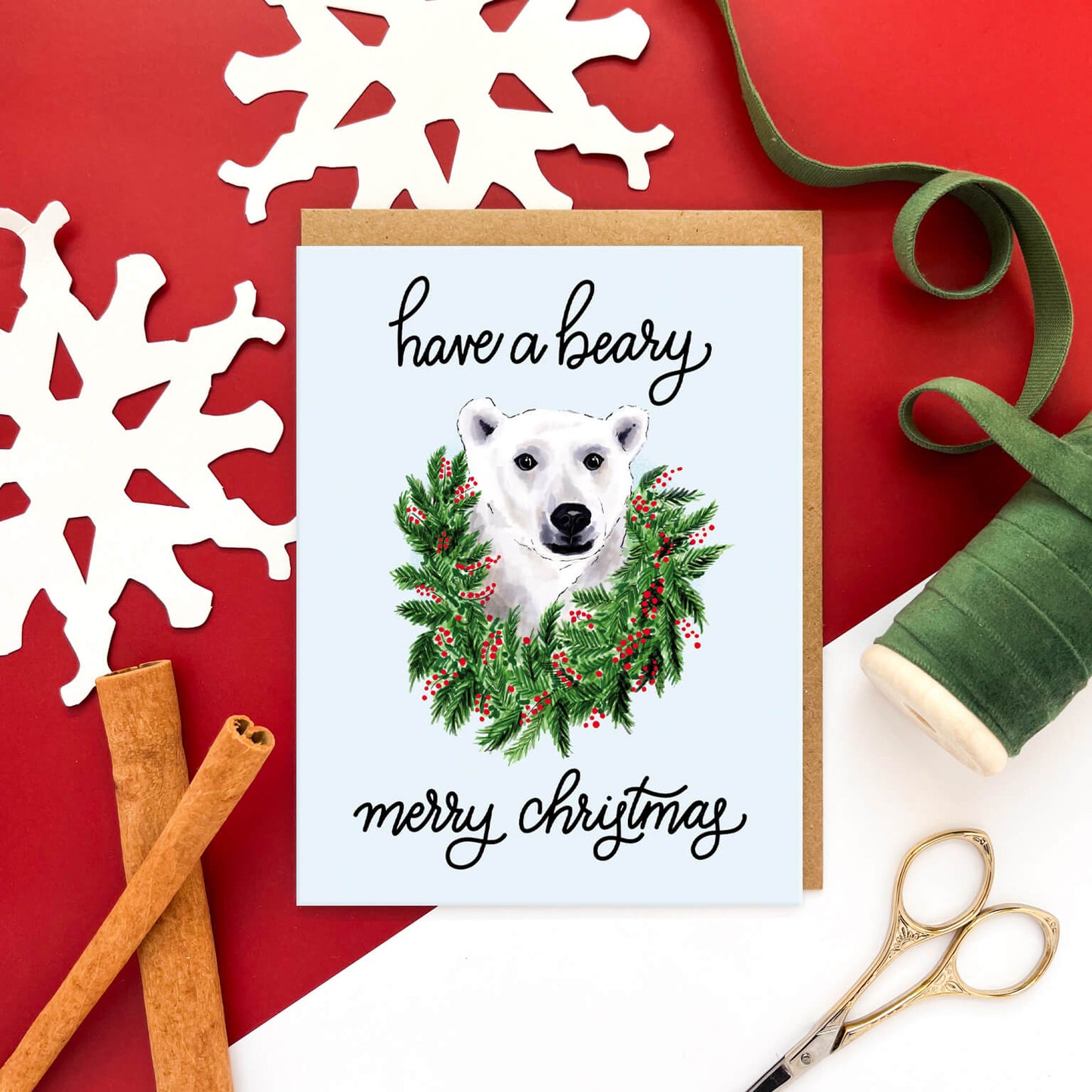 Beary Merry Christmas Card - Case of 6