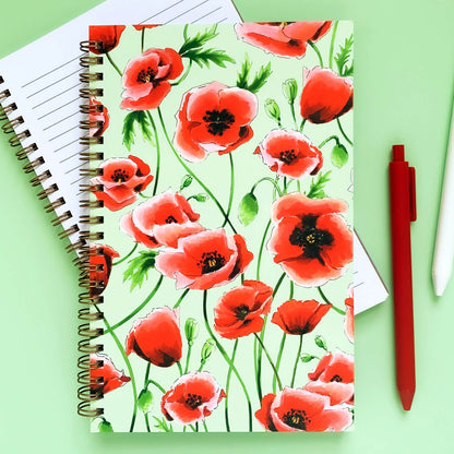 Poppies Flower Notebook - Case of 4